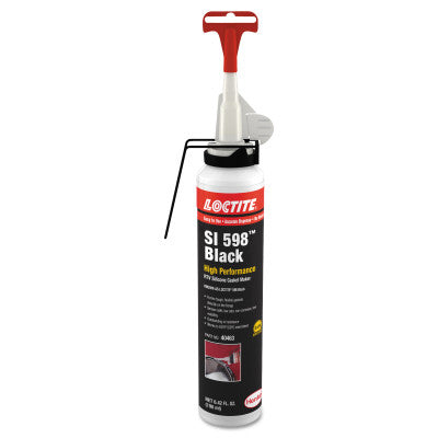 598 Black High Performance RTV Silicone Gasket Maker, 6.42 oz Power Can 442-743518