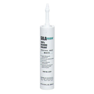 Silatech White RTV Silicone Adhesive Sealants, 300 mL Cartridge, White 442-475374