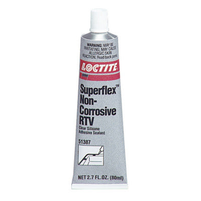 Superflex Non-Corrosive RTV, Silicone Adhesive Sealants, 80 mL Tube, Clear 442-234323