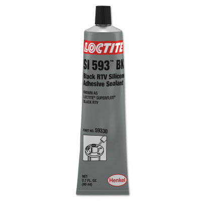 Superflex RTV, Silicone Adhesive Sealant, 80 mL Tube, Black 442-193996