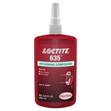 635 Retaining Compound, High Strength/Slow Cure, 250 mL Bottle, Green, 4,000 psi 442-135517