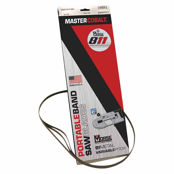 Hi Performance Portable Band Saw Blade, 8/11 TPI, 1/2 x 44 7/8, Bi-Metal 497-ZWEP44811MC