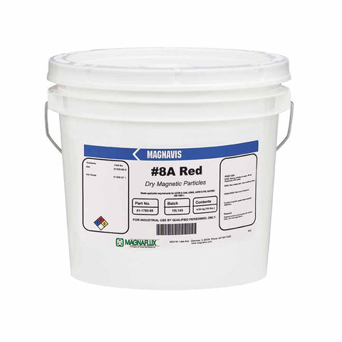 Magnavis Dry Method Non-Fluorescent Magnetic Powders, 10 lb, Pail, Red 387-01-1780-69