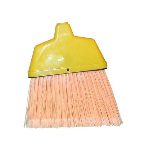 Angle Broom, 6-3/4 in Trim L, Flagged Plastic, Less Handle 455-463-L/H