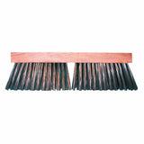 Carbon Steel Wire Street Push Broom, 16 in Hardwood Block, 3-3/4 in Trim L 455-3916