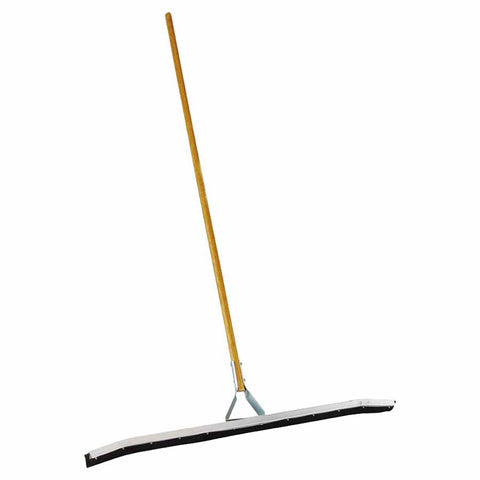 Non-Sparking Floor and Driveway Squeegee, Curved, 36 in, Black Rubber, Includes Steel Bracketed Handle 455-4636