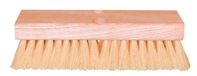 Deck Scrub Brushes, 10 in Hardwood Block, 2 in L Trim, White Tampico 455-10DT