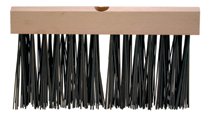 Flat Wire Floor Brushes, 12 in Hardwood Block, 5 in Trim L, Oil-Tempered Steel 455-2512