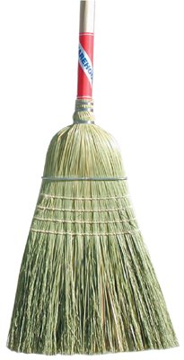 Heavy-Duty Contractor Brooms, 19 in Trim L, Broom Corn; Palmyra Stalk 455-5038-BUNDLED