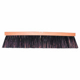 Heavy-Duty Street Brooms, 24 in Hardwood Block, 4 1/4 in Trim L, Blue Plastic 455-6424-A