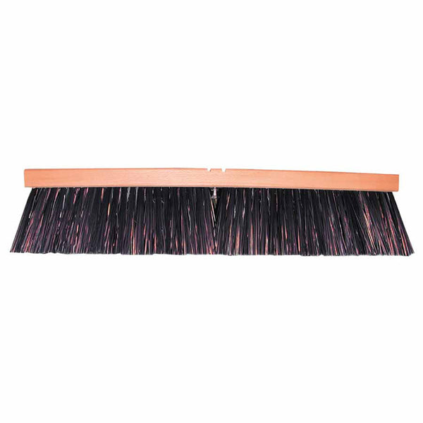 Heavy-Duty Street Brooms, 24 in Hardwood Block, 4 1/4 in Trim L, Blue Plastic 455-6424-A