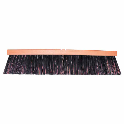 Heavy-Duty Street Brooms, 24 in Hardwood Block, 4 1/4 in Trim L, Blue Plastic 455-6424-A