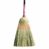Janitor Corn Broom, 56-1/2 in Overall L, Black Lacquered Handle 455-5026-BUNDLED