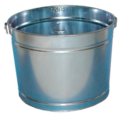 Metal Paint Pail, 5 qt, Steel, Silver 455-5QT