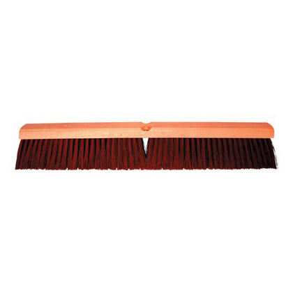 No. 22 Line Garage Brush, 36 in Hardwd Block, 3 in Trim L, Coarse Brown Plastic 455-2236