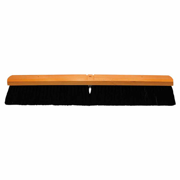 No. 26A Line Floor Brushes, 24 in, Black Horsehair/Plastic/SR Grade Plastic 455-2624-A