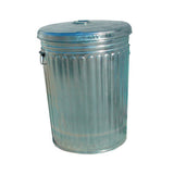 Pre-Galvanized Trash Can With Lid, 30 gal, Galvanized Steel, Gray 455-30-GALLON