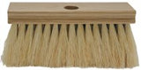 Roofers Brushes, 7 in Hardwood Block, 2 1/2 in Trim L, White Tampico, Threaded 455-196-T