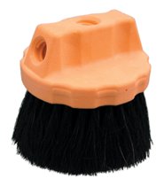 Round Window Brushes, Foam Plastic Block, 2 1/2 in Trim L, White Tampico 455-1427