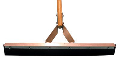 Non-Sparking Floor and Driveway Squeegee, Straight, 18 in, Black Rubber, Includes Handle 455-4118