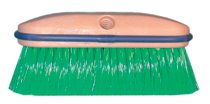 Vehicle Wash Brush, 14 in Foam Plstc Blk, 2-1/2 in Trim L, Green Flagged Nylon 455-3314-N