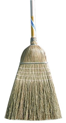 Warehouse Corn Broom, 19 in Trim L, Broom Corn/Fiber 455-5036-BUNDLED