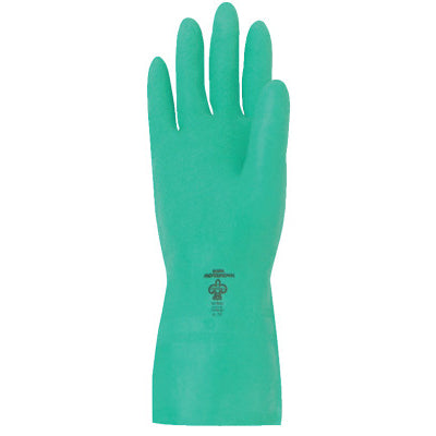 StanSolv AF-18 Gloves, Flat Cuff, Flocked Lined, Size 8, Green 457-483428ZQK