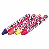 Lumber Crayon #200, 1/2 in dia, 4.75 in L, White 434-80350