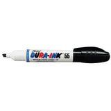 DURA-INK 25 Permanent Ink Marker, Black, 1/8 in to 1/4 in Tip, Chisel 434-96223