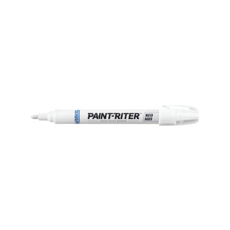 Paint-Riter Water-Based Paint Marker, White, 1/8 in, Medium Tip 434-97400