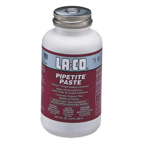Pipetite Paste Pipe Thread Compounds, 1/2 pt, Brush-In-Cap, Gray 434-12110