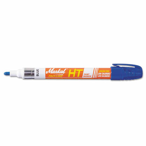 Paint-Riter+ Heat Treat Liquid Paint Marker, Blue, 1/8 in Tip, Bullet Tip 434-97305