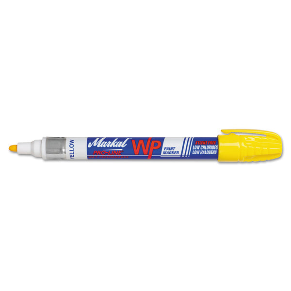 Paint-Riter+ Wet Surface Marker, 1/8 in Tip, Medium, Yellow 434-96931