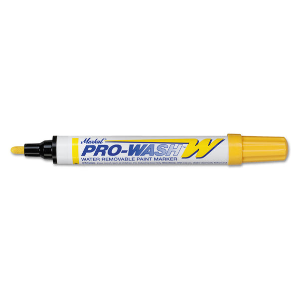 Paint-Riter+ Water Removable Marker, Yellow, 1/8 in, Medium Tip 434-97031