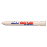 Quik Stik All Purpose Solid Paint Marker, 11/16 in Tip, 6 in L, White 434-61051
