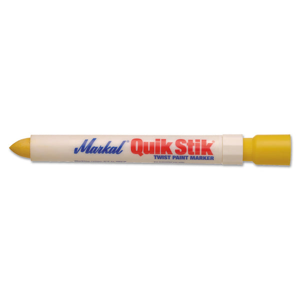 Quik Stik All Purpose Solid Paint Marker, 11/16 in Tip, 6 in L, Yellow 434-61053