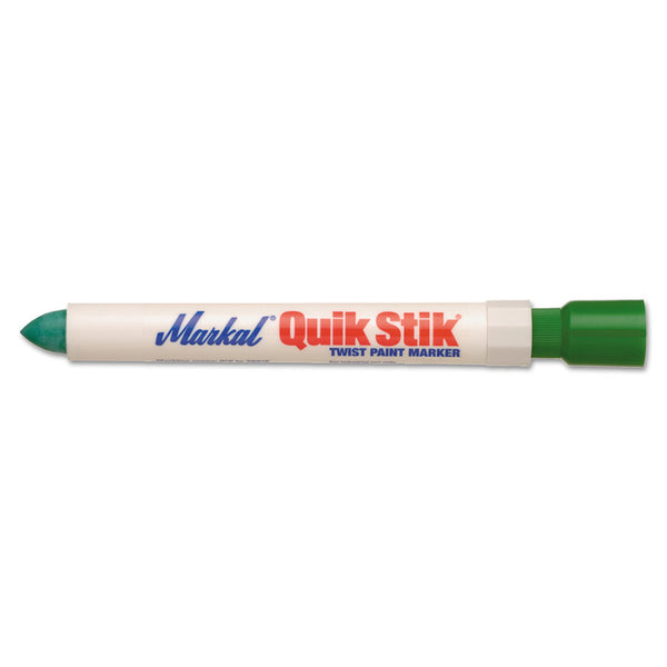 Quik Stik All Purpose Solid Paint Marker, 11/16 in Tip, 6 in L, Green 434-61069