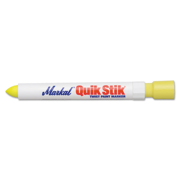 Quik Stik All Purpose Solid Paint Marker, 11/16 in Tip, 6 in L, Fluorescent Yellow 434-61041