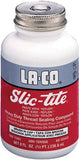 Slic-Tite Paste Thread Sealant w/ PTFE, 1/2 pt Brush-In-Cap, White 434-42019