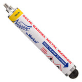 Solid Barrel Metal Marker, Yellow, 1/8 in (3 mm) Tip, Steel 434-28711