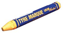 Tyre Marque Solid Paint Crayon, 1/2 in x 4.63 in L, Yellow 434-51421