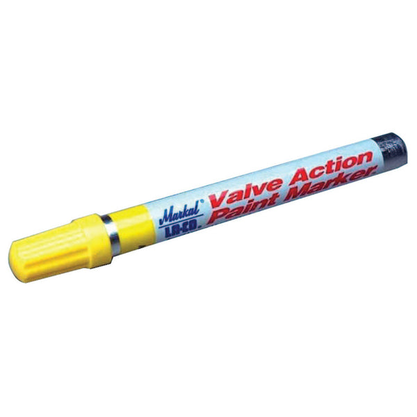 PAINT-RITER VALVE ACTION Paint Marker, White, 1/8 in Tip, Bullet 434-96800