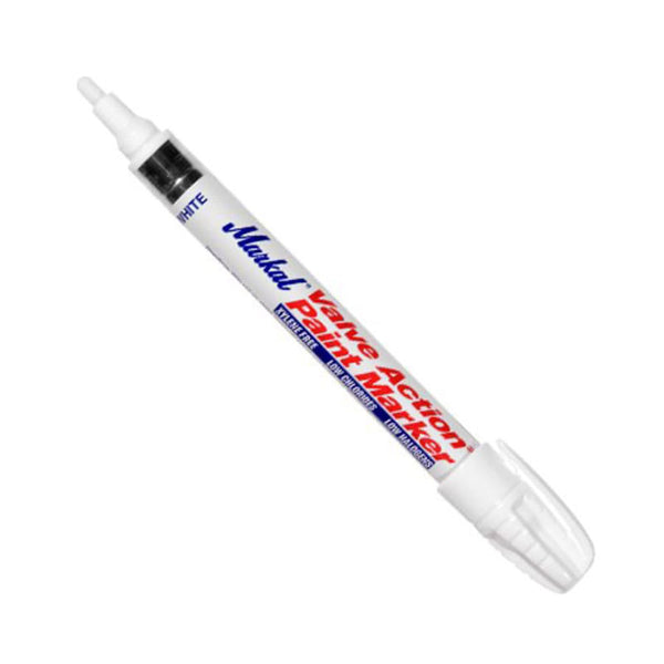 PAINT-RITER VALVE ACTION Paint Marker, White, 1/8 in Tip, Medium 434-96820