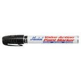 PAINT-RITER VALVE ACTION Paint Marker, Black, 1/8 in Tip, Medium 434-96803