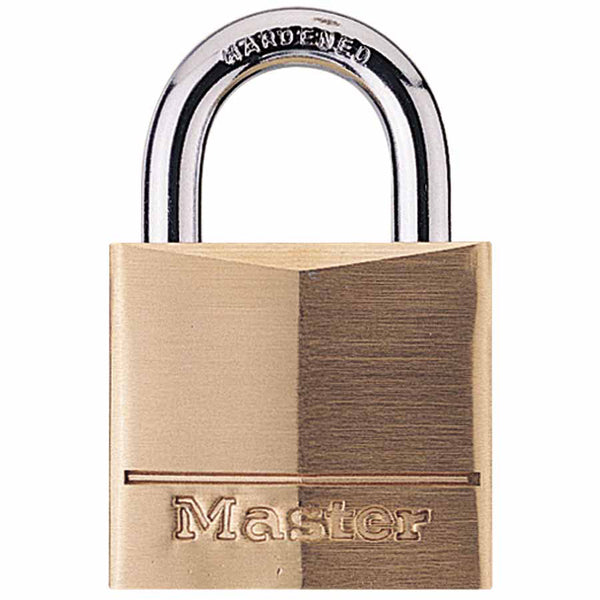 No. 130 Solid Brass Padlock, 3/16 in dia, 5/8 in L X 9/16 in W, Brass 470-130D