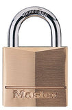 No. 140 Solid Brass Padlock, 1/4 in dia, 7/8 in L X 13/16 in W, Brass 470-140D