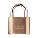 No. 175 Combination Brass Padlock, 5/16 in dia, 1 in L x 1 W, Brass 470-175DCOM