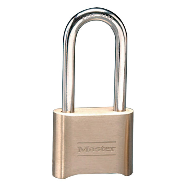 No. 175 Combination Brass Padlock, 5/16 in dia, 2-1/4 in L x 1 in W, Brass 470-175DLH