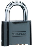 No. 178 Solid Brass Combination Padlock, 5/16 in dia, 1 in L X 1 in W, Brass 470-178BLK