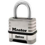 ProSeriesáResettable Combination Padlock, 8 mm dia x 25 mm W x 28 mm H Shackle, Stainless Steel, Carded 470-1174D